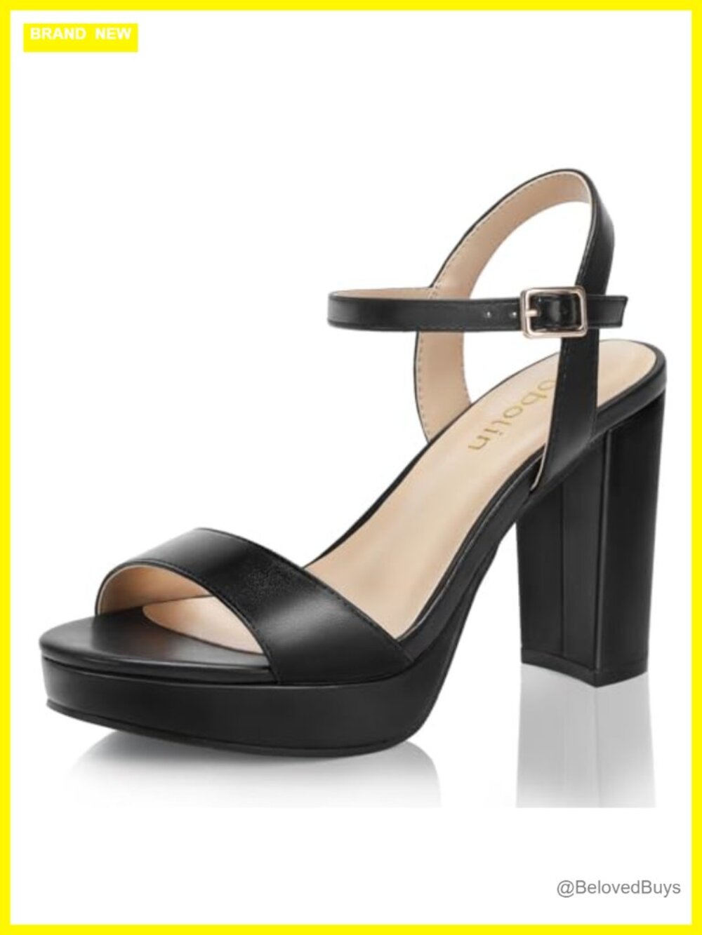 Wide Width Chunky Platform Block Heel Sandals Open Toe Ankle Strap Dress Shoes